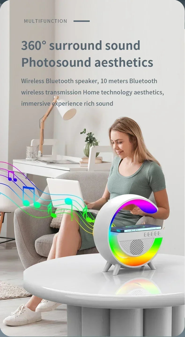 Mini Wireless Charger with Bluetooth Speaker