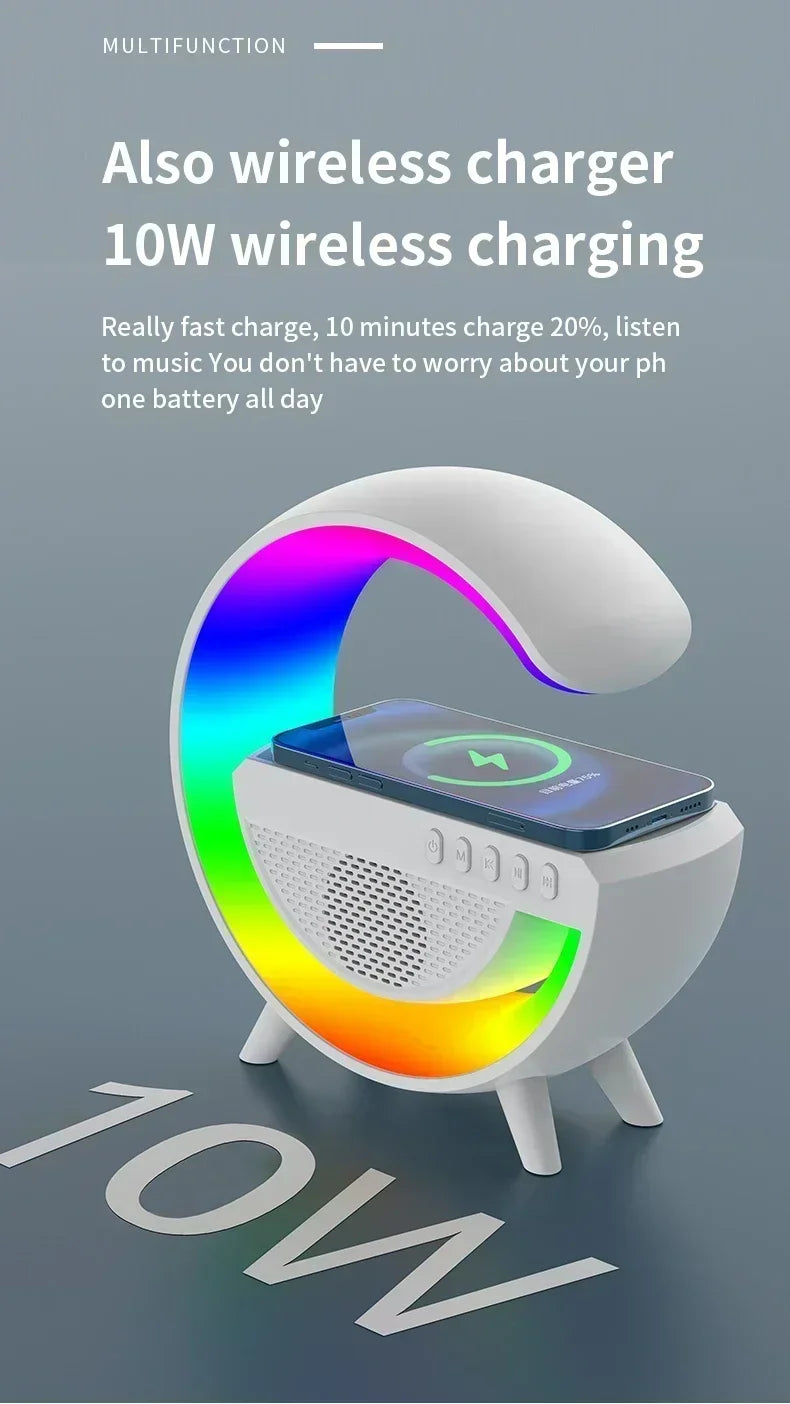 Mini Wireless Charger with Bluetooth Speaker