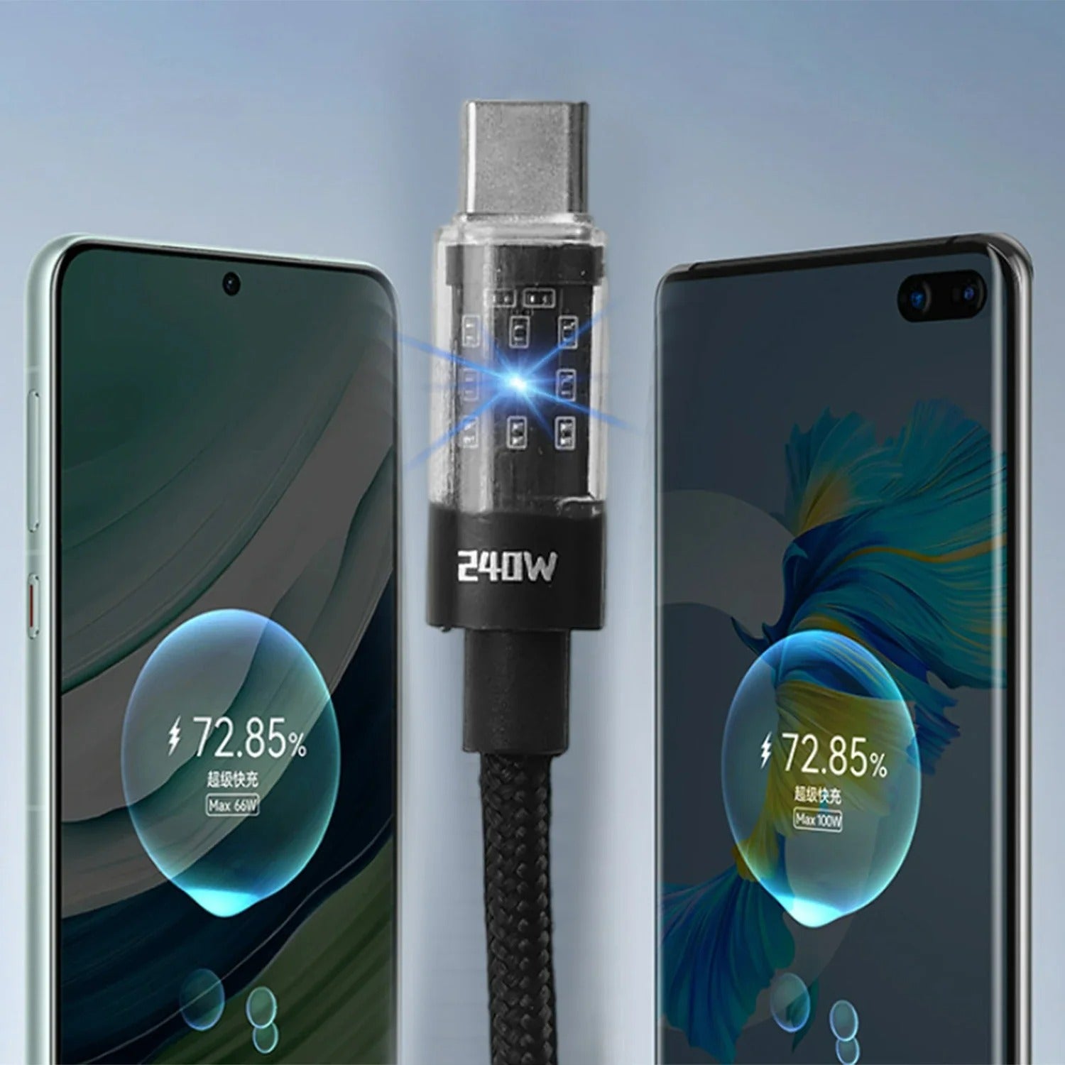240W Nylon USB Type C Super Fast Charging Cable